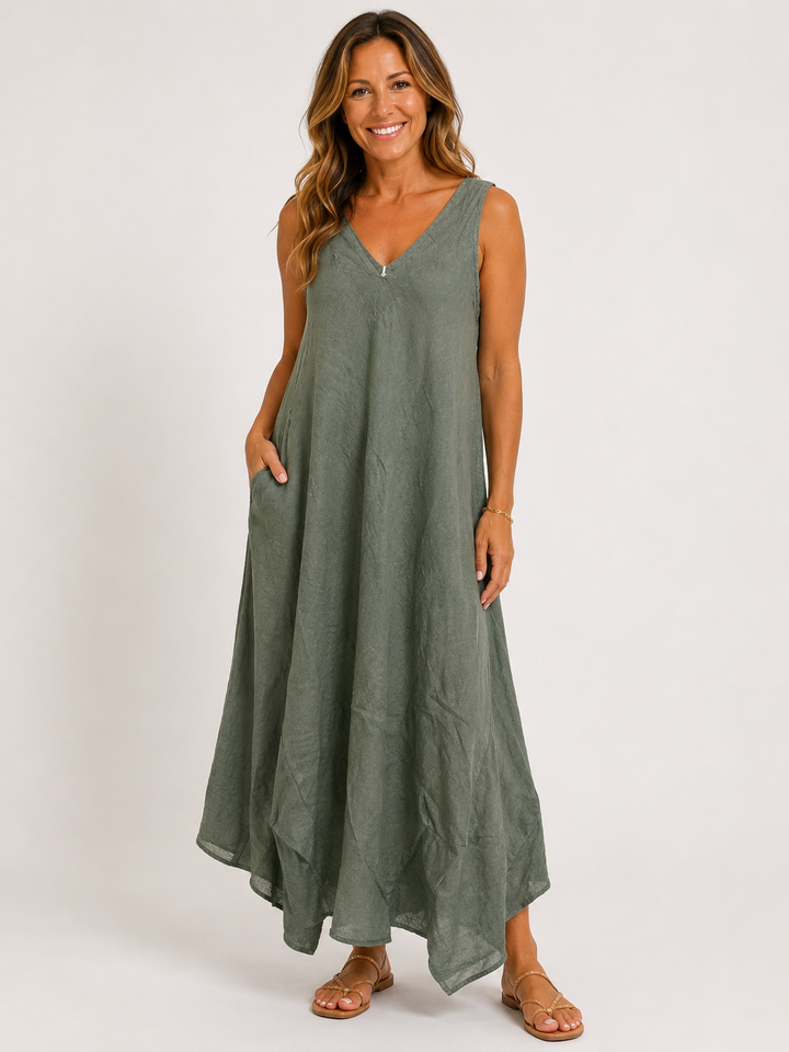 Olivia Linen Maxi Dress