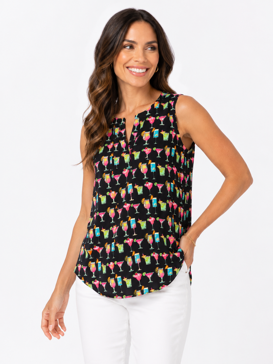 Sleeveless Key Hole Top