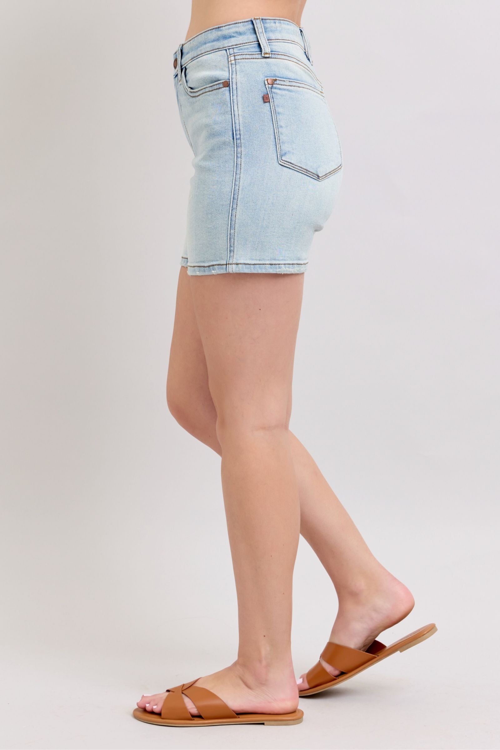 Judy Blue LT 2 Button Mid Length Dad Shorts *FINAL SALE*