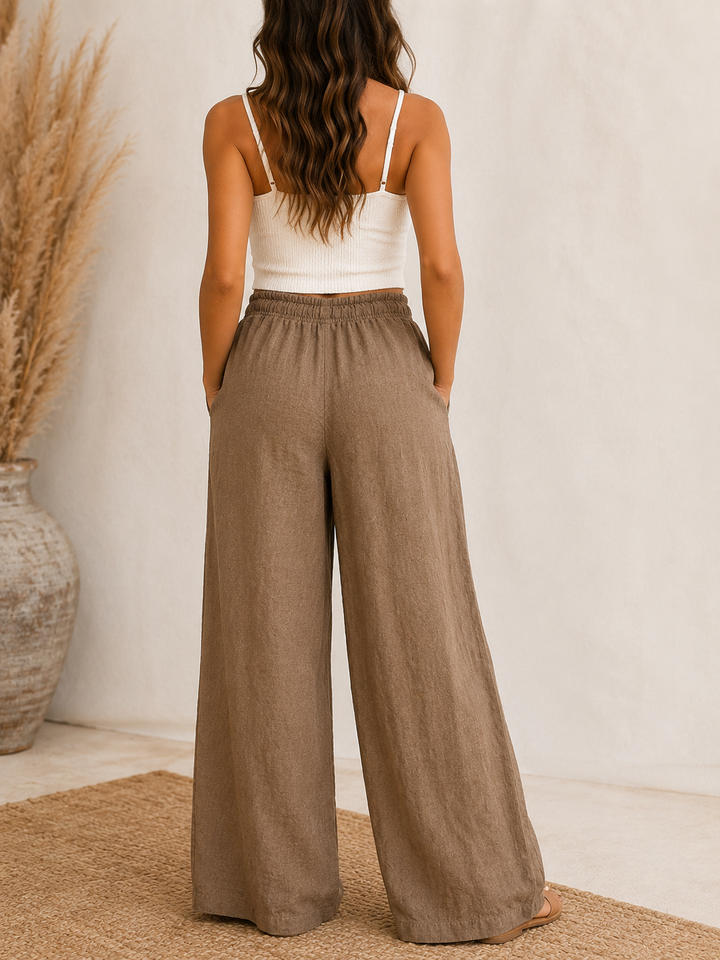 Boho Linen Pull-On Pants