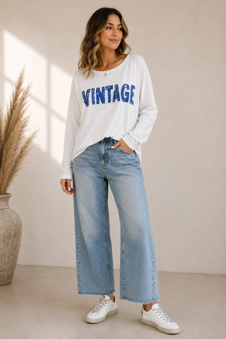 Vintage Vibes Cotton Pullover