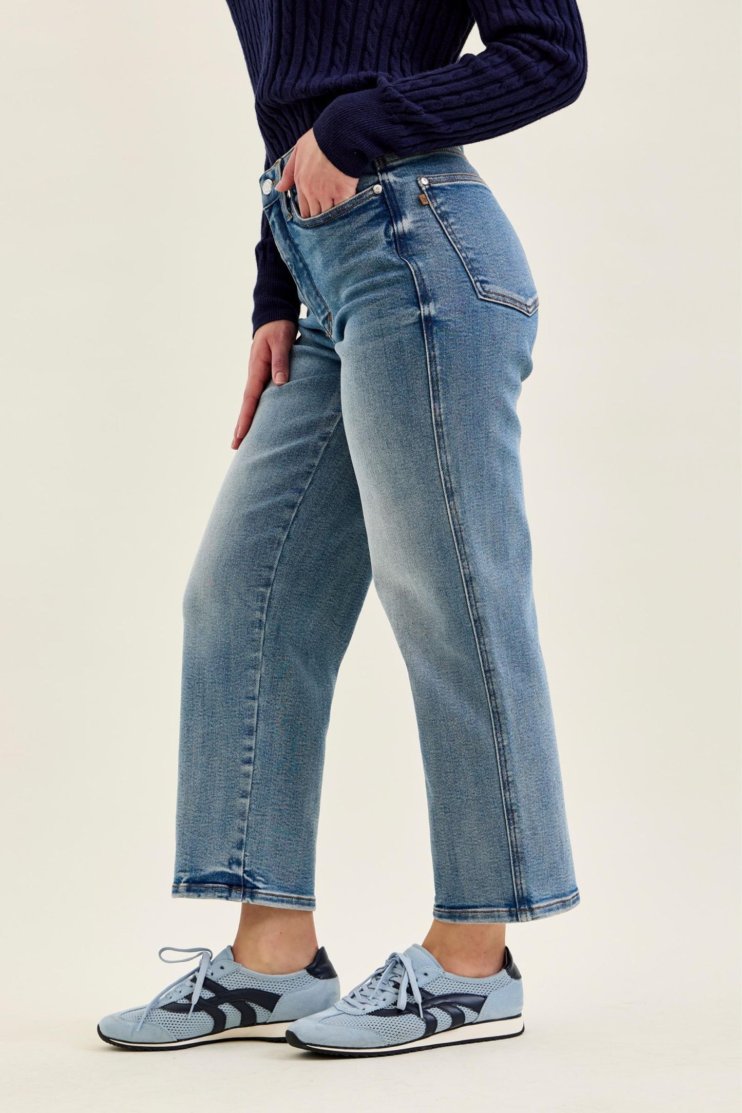 Judy Blue Peggy TC Ankle Straight MD Break Through Blue