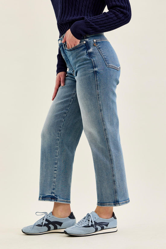 Judy Blue Peggy TC Ankle Straight MD Break Through Blue
