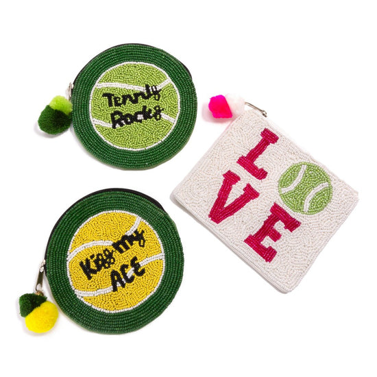 Seed Bead Tennis Pouches