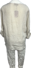 Load image into Gallery viewer, Linen Fringe Sequin Peace Top
