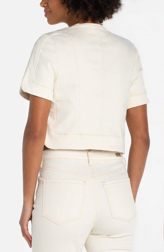 Collarless Short Jacket