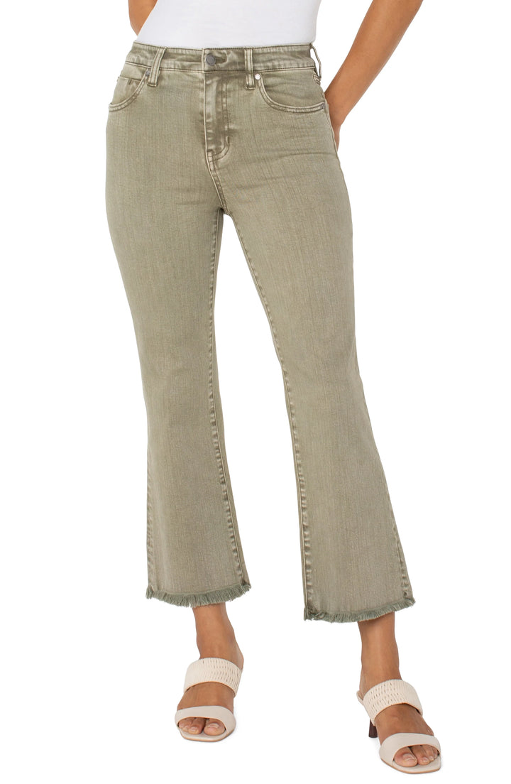 Hannah Crop Flare with Fray