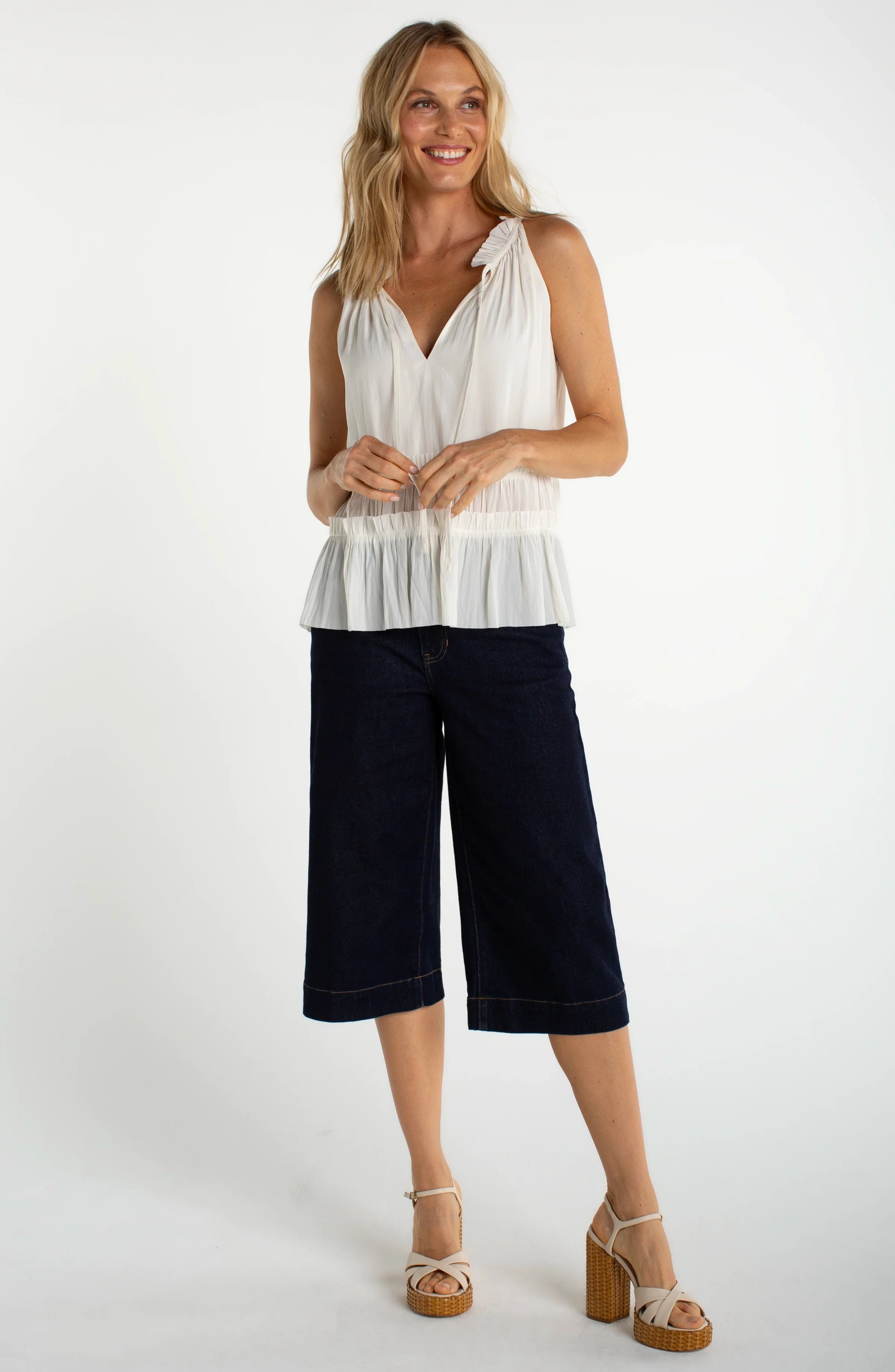 Sleeveless Woven Top