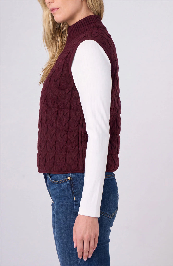 Tina Sleeveless Reversible Quilted Sweater Vest