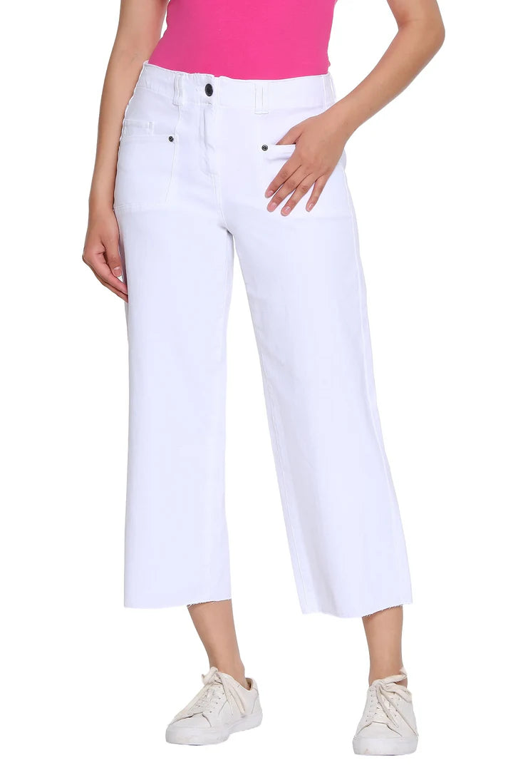 Raw Edge Hem Crop Jean