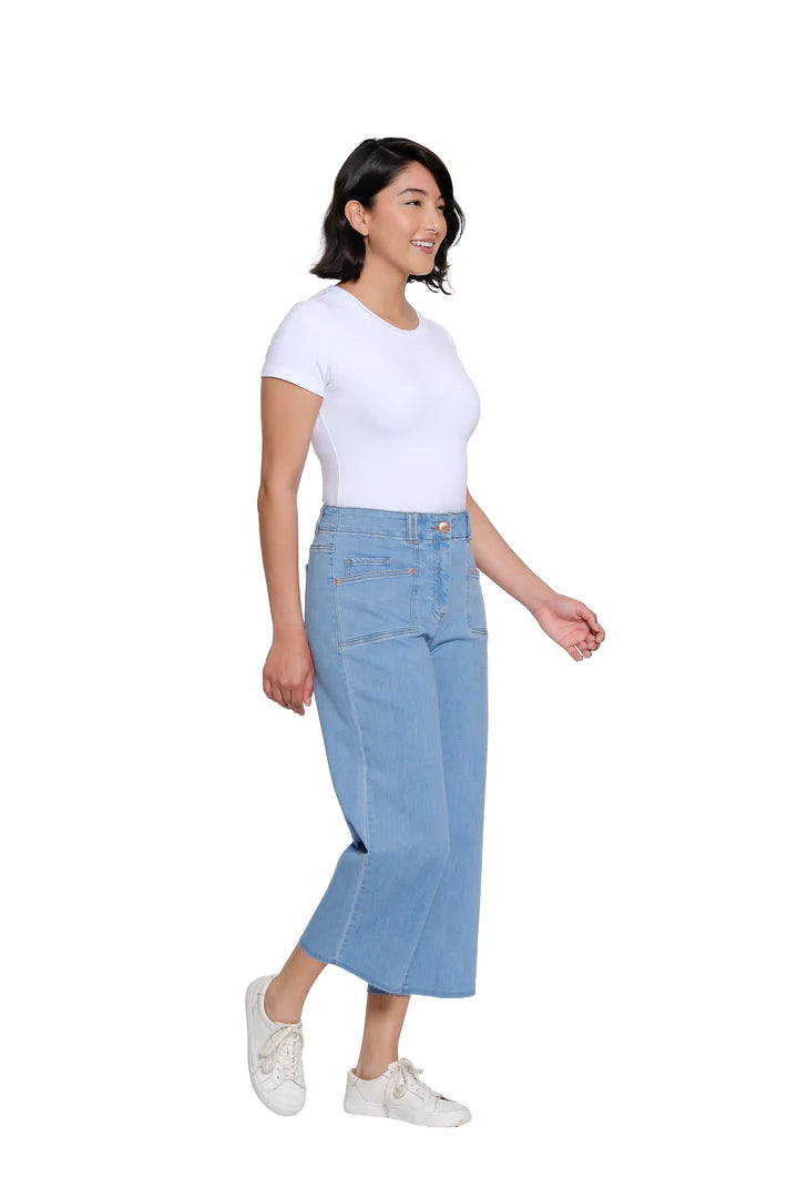 Raw Edge Hem Crop Jean
