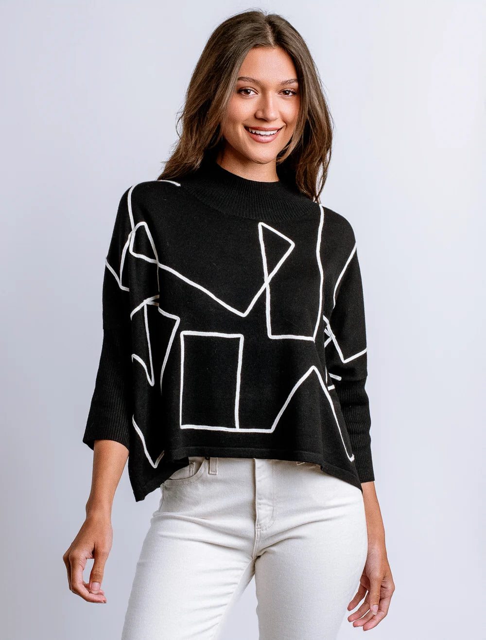 Abstract Sweater Top