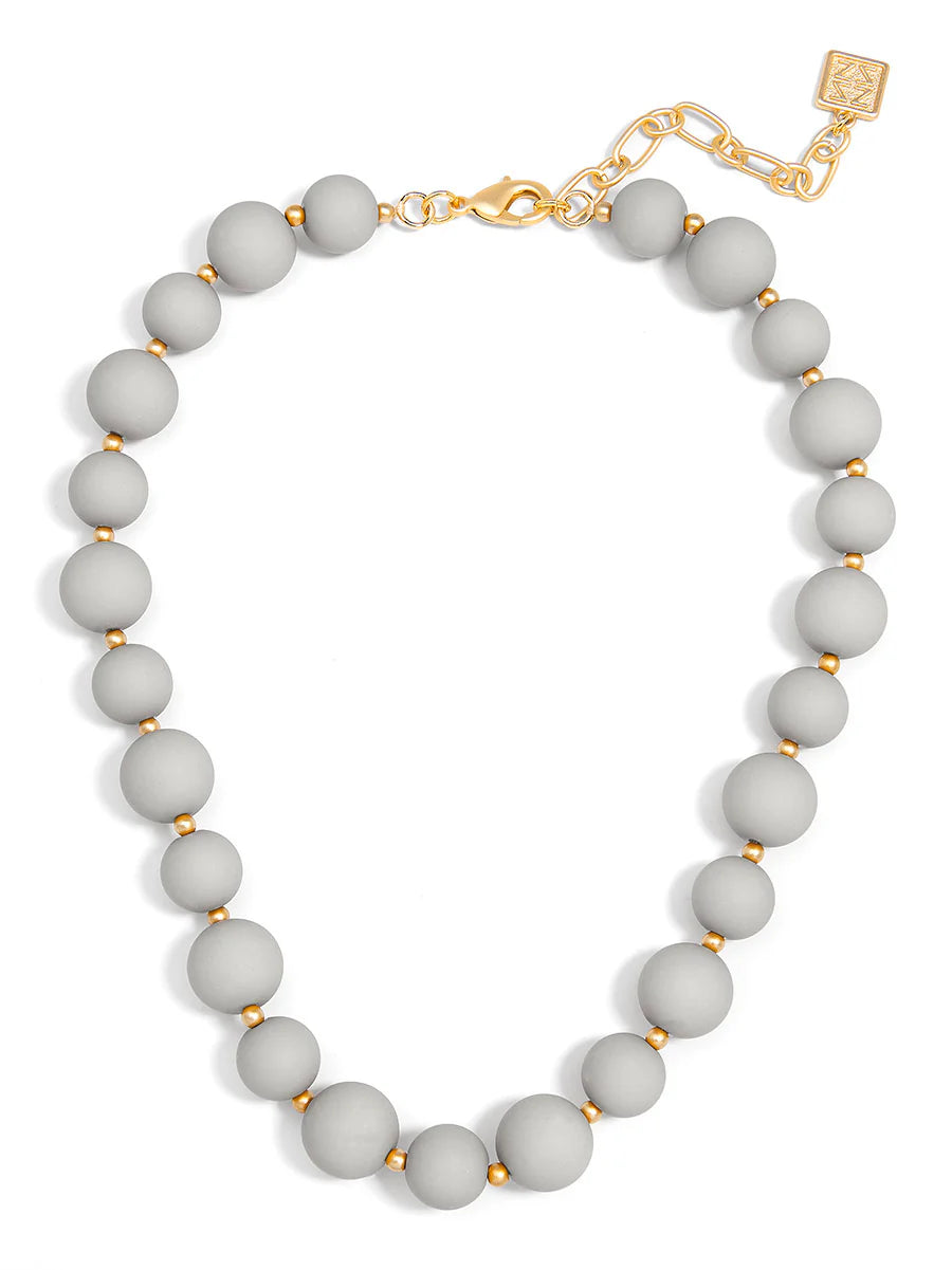 Chunky Matte Beaded Collar Necklace
