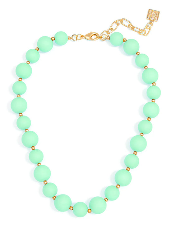 Chunky Matte Beaded Collar Necklace