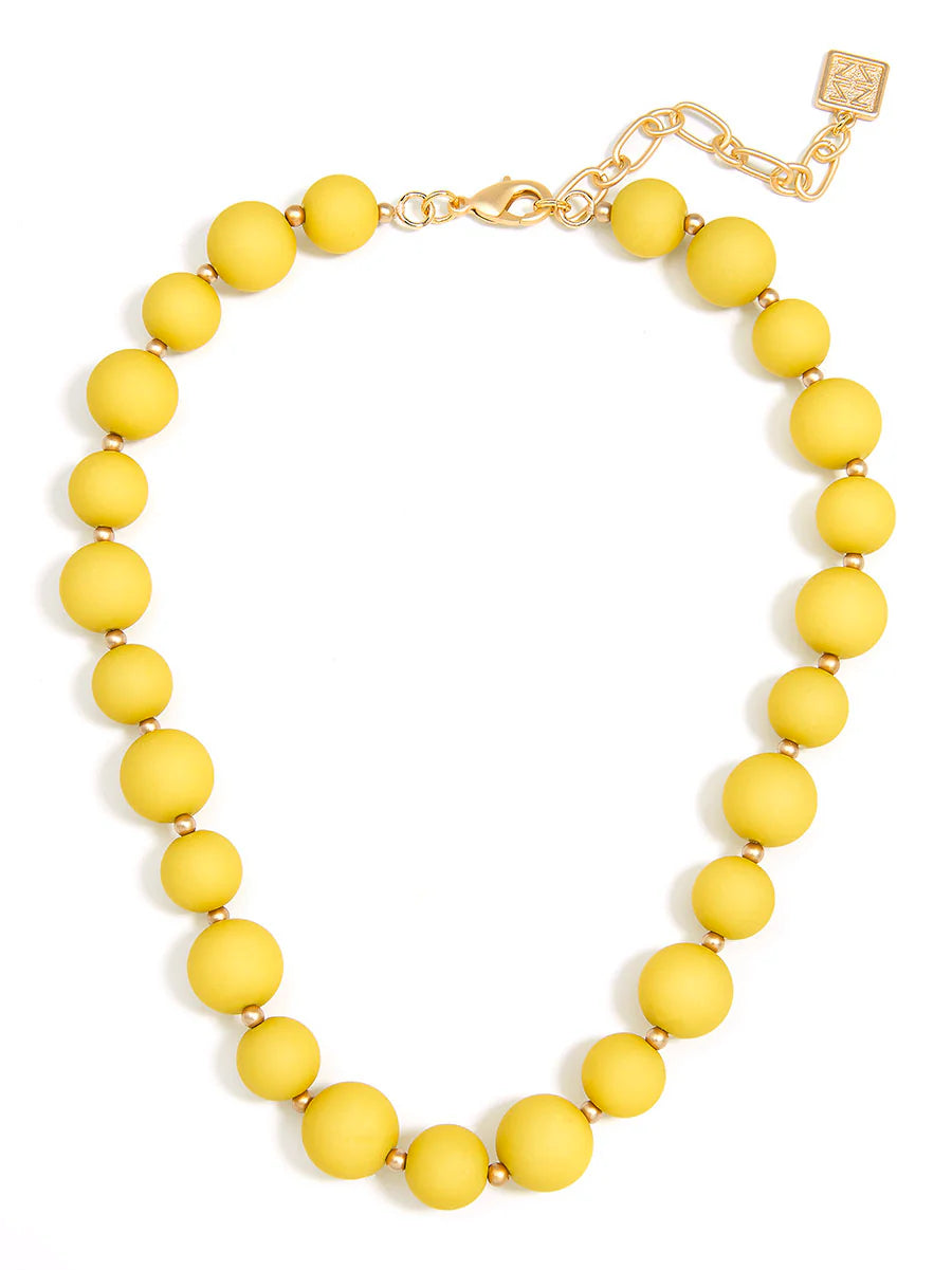 Chunky Matte Beaded Collar Necklace