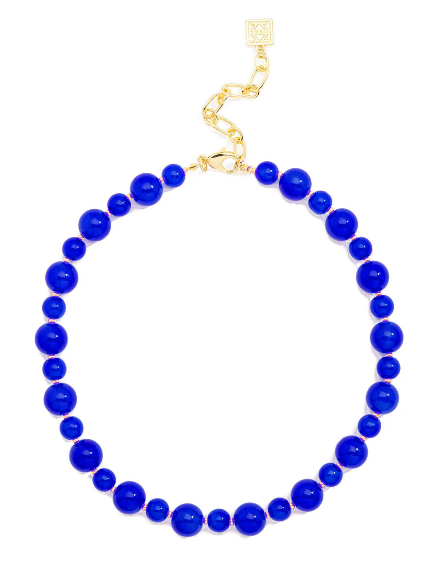 Multi-size Glass Bead Collar Necklace