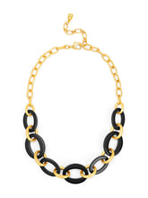 Load image into Gallery viewer, Oval Link Matte Gold Collar Necklace

