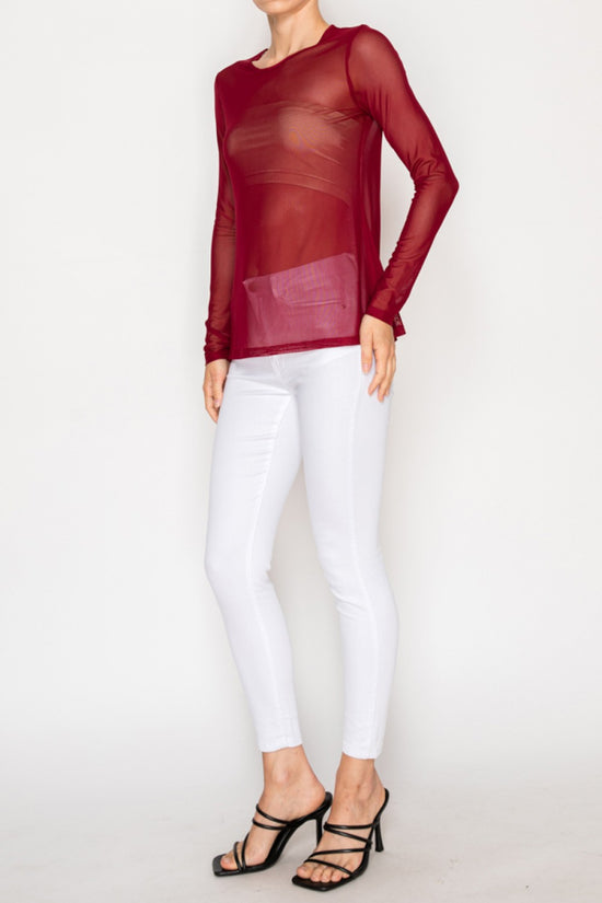On A Dime Mesh Top