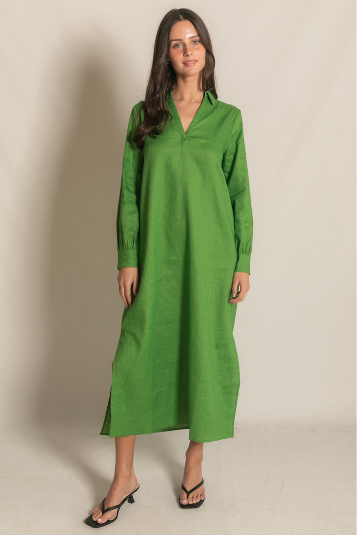 Be Mine Linen Maxi Dress