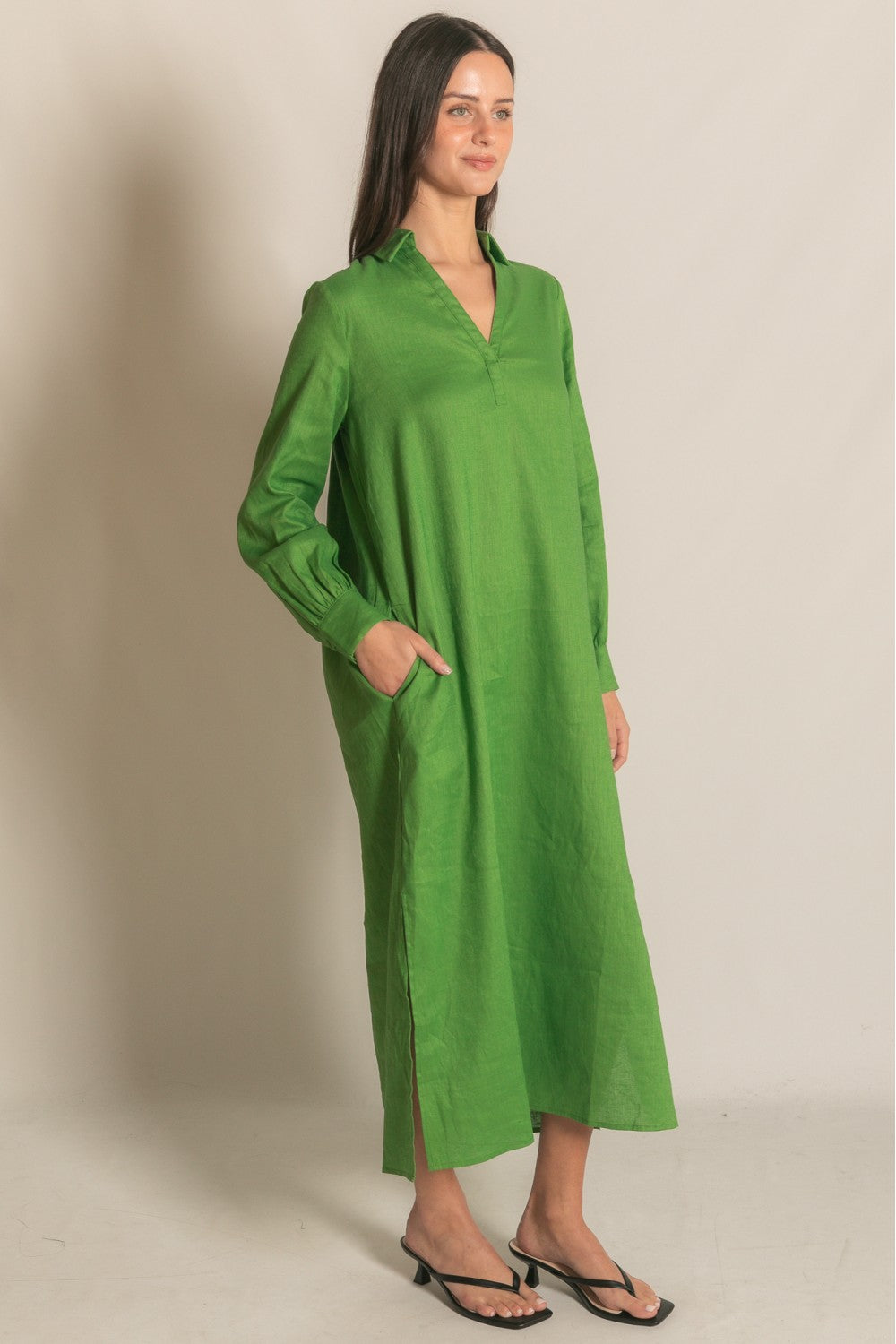 Be Mine Linen Maxi Dress