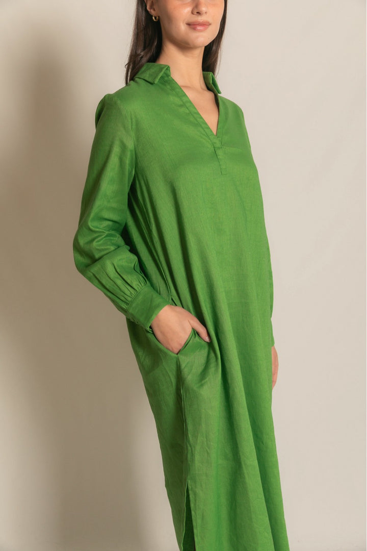 Be Mine Linen Maxi Dress