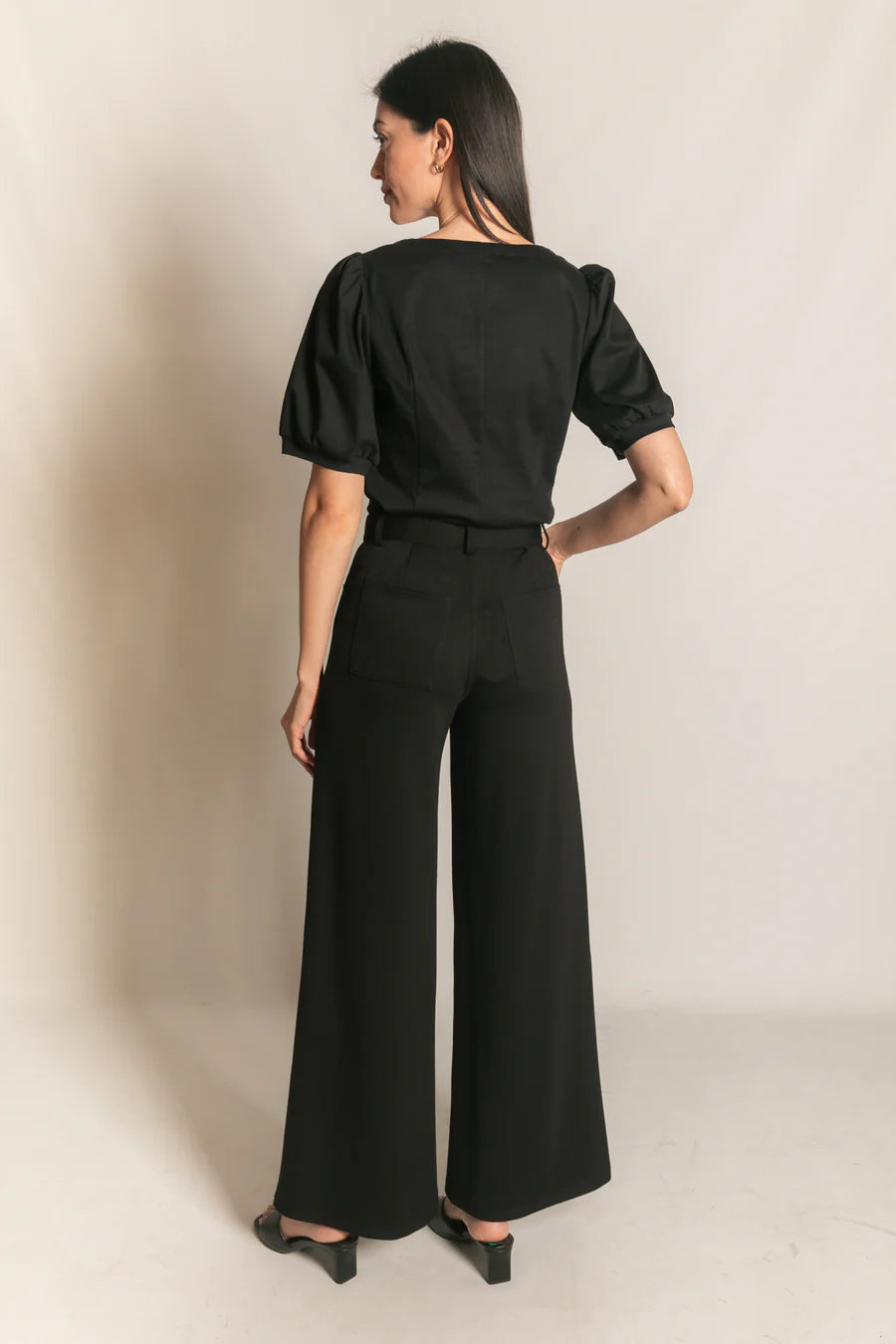 Modal Pleated Wide Leg Trouser