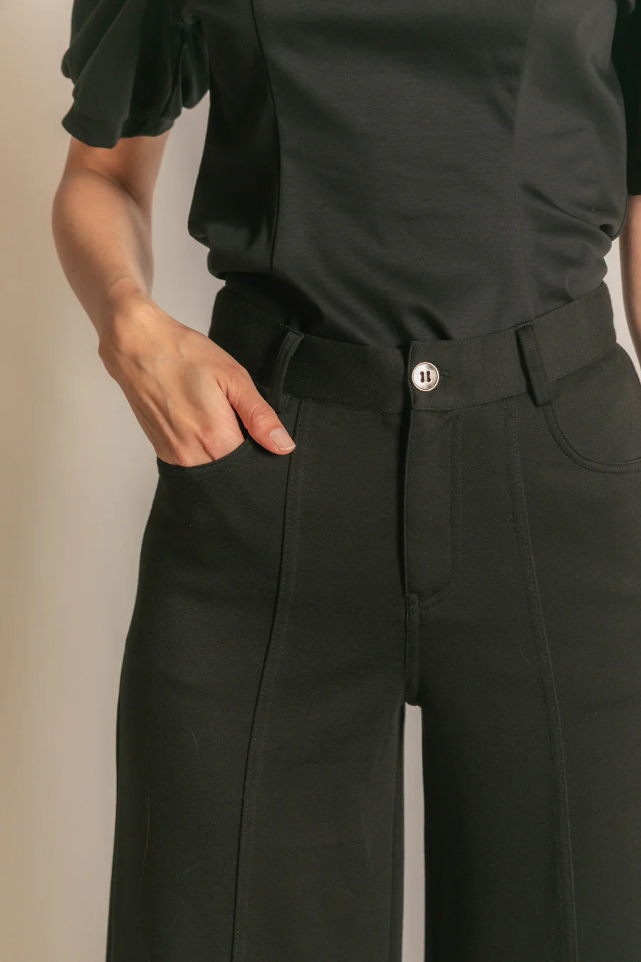 Modal Pleated Wide Leg Trouser