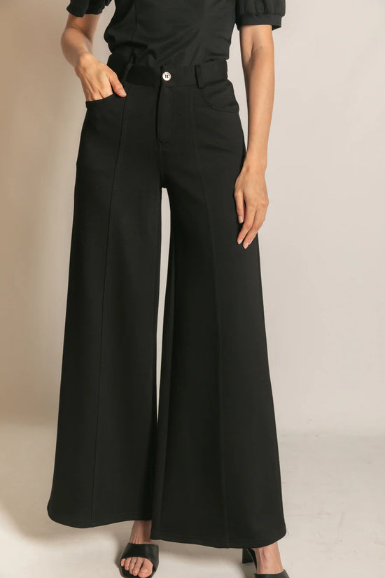 Modal Pleated Wide Leg Trouser