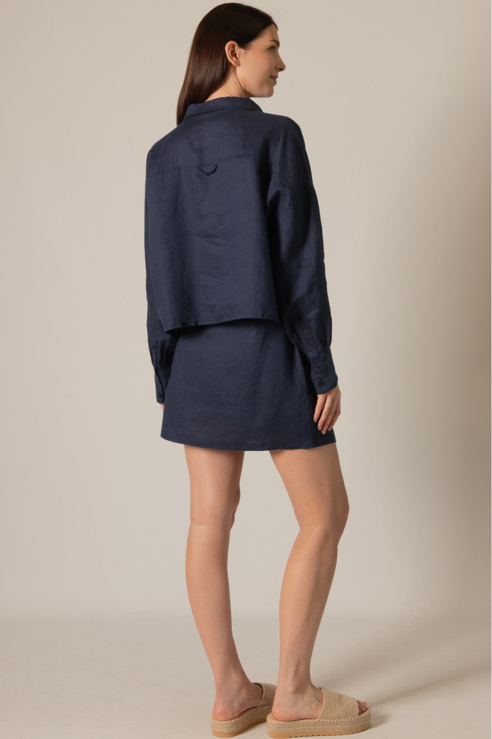 Linen Cargo Skirt