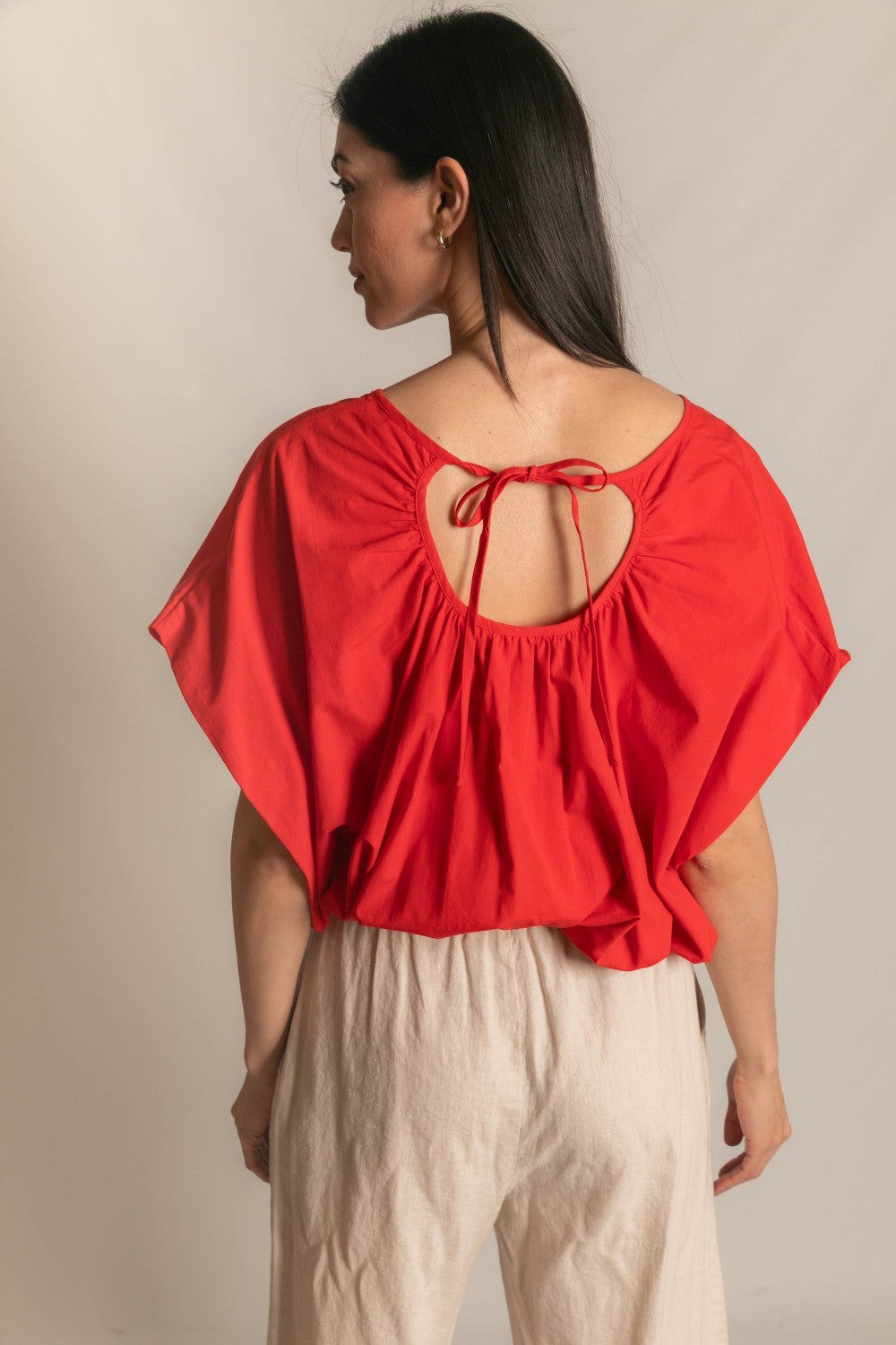 Billowy Poplin Top *FINAL SALE*
