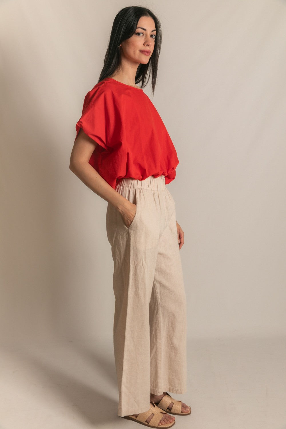 Billowy Poplin Top *FINAL SALE*