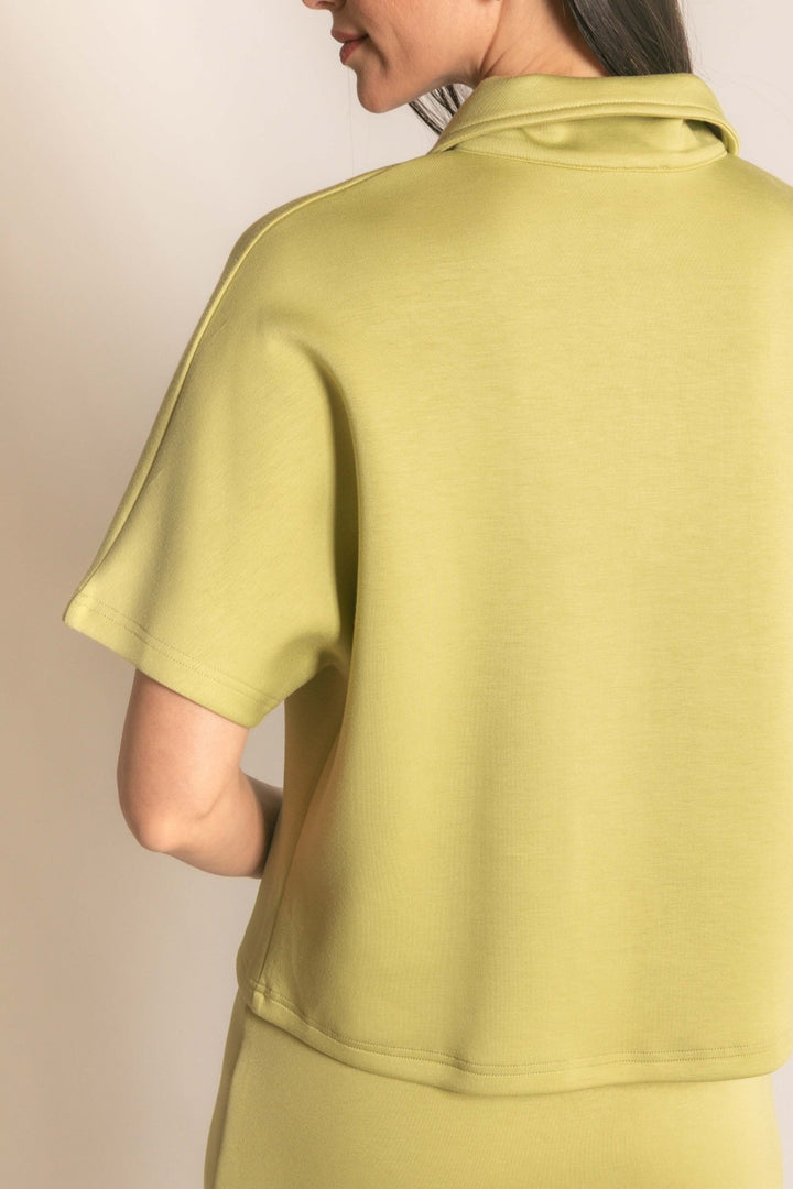Butter Modal Short Sleeve Quarter Zip Top