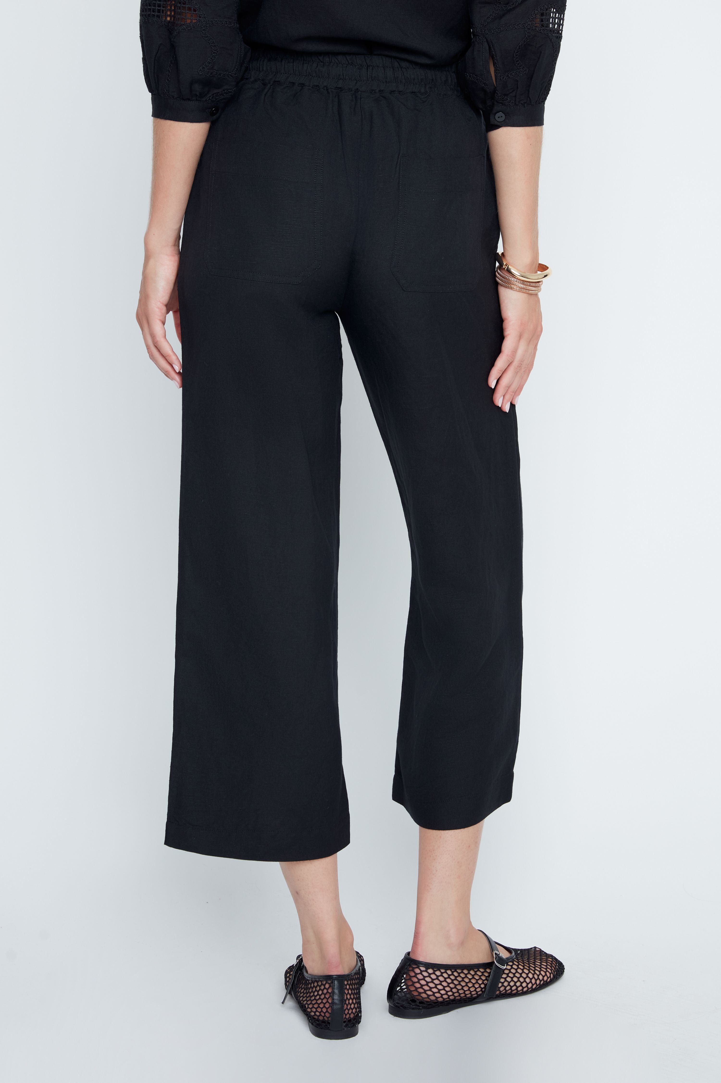 Blush Breeze Linen Cropped Pants