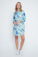 Load image into Gallery viewer, Coastal Blue Paisley Breeze Shirt Dress*FINAL SALE*

