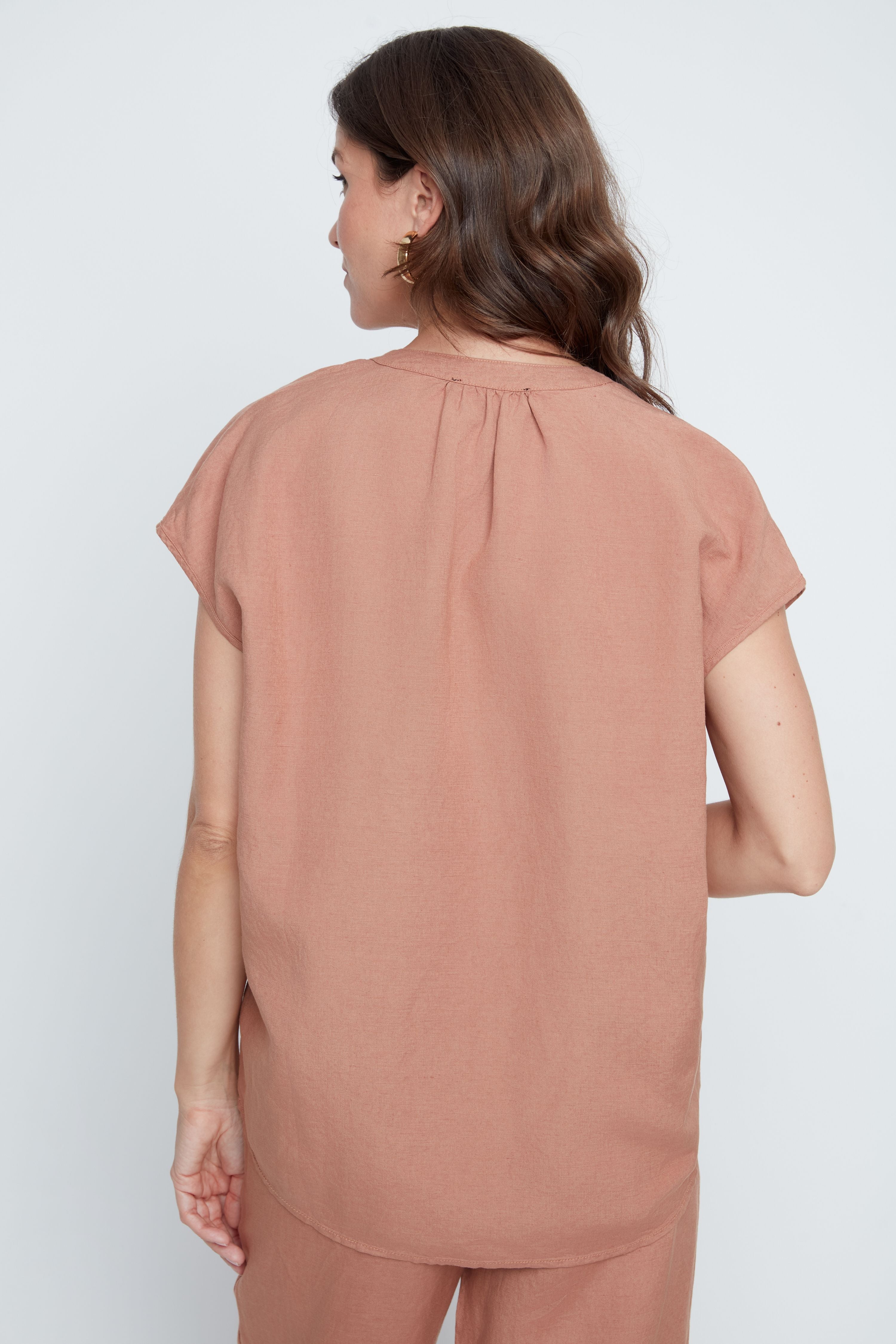 Blush Breeze Linen Top