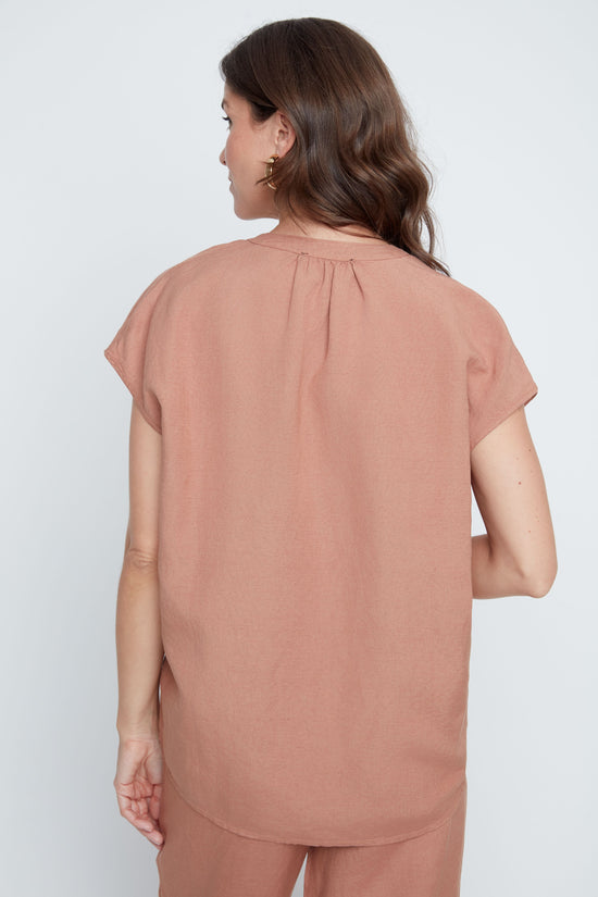 Blush Breeze Linen Top