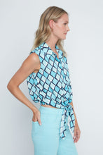 Load image into Gallery viewer, Coastal Breeze Tie-Front Blouse

