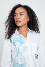 Load image into Gallery viewer, Vintage Postcard Charm Button-Up
