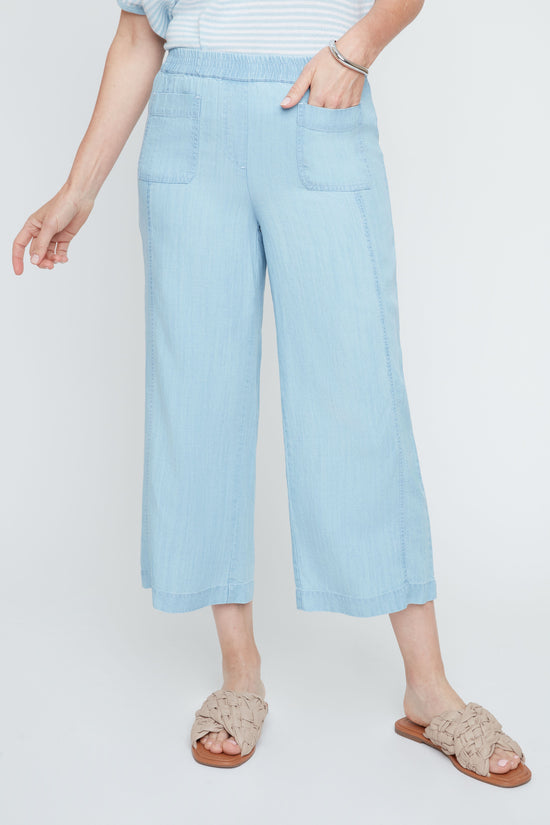 Sky Breeze Cropped Palazzo Pant