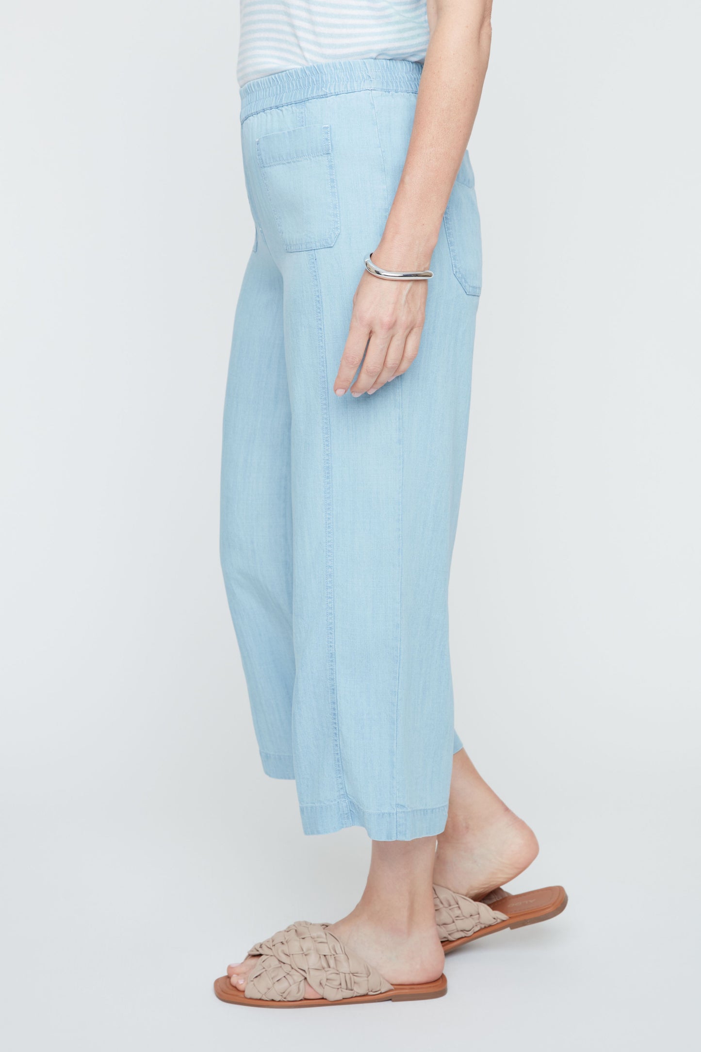 Sky Breeze Cropped Palazzo Pant