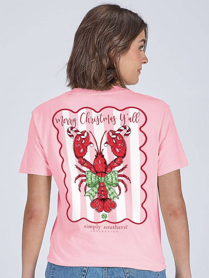 Short Sleeve Christmas Lobster Tee *FINAL SALE*