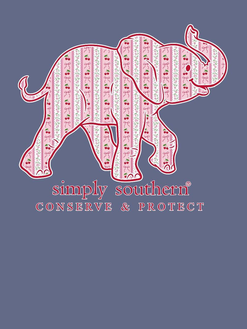 Tracking Elephant Cherry Tee