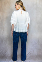 Load image into Gallery viewer, Eyelet Balloon Sleeve Blouse

