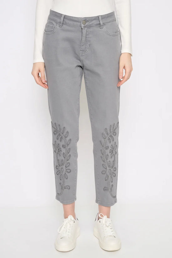 Soutache Ankle Length Jeans
