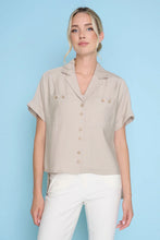 Load image into Gallery viewer, Button Front Blouse with Pockets
