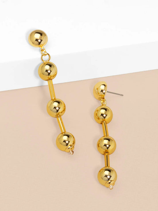 Metal Beaded Drop Earring