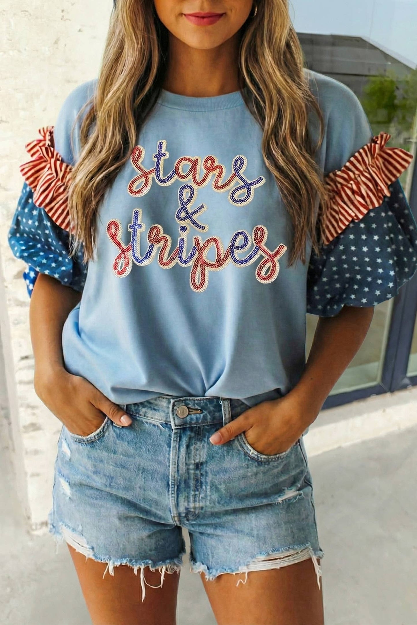 Sequin Stars & Stripes Top