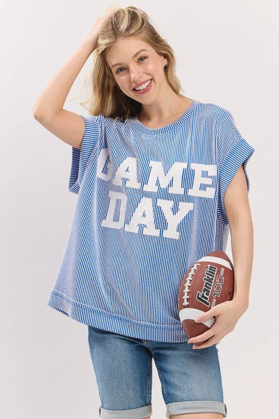 Game day Ribbed Knit Top
