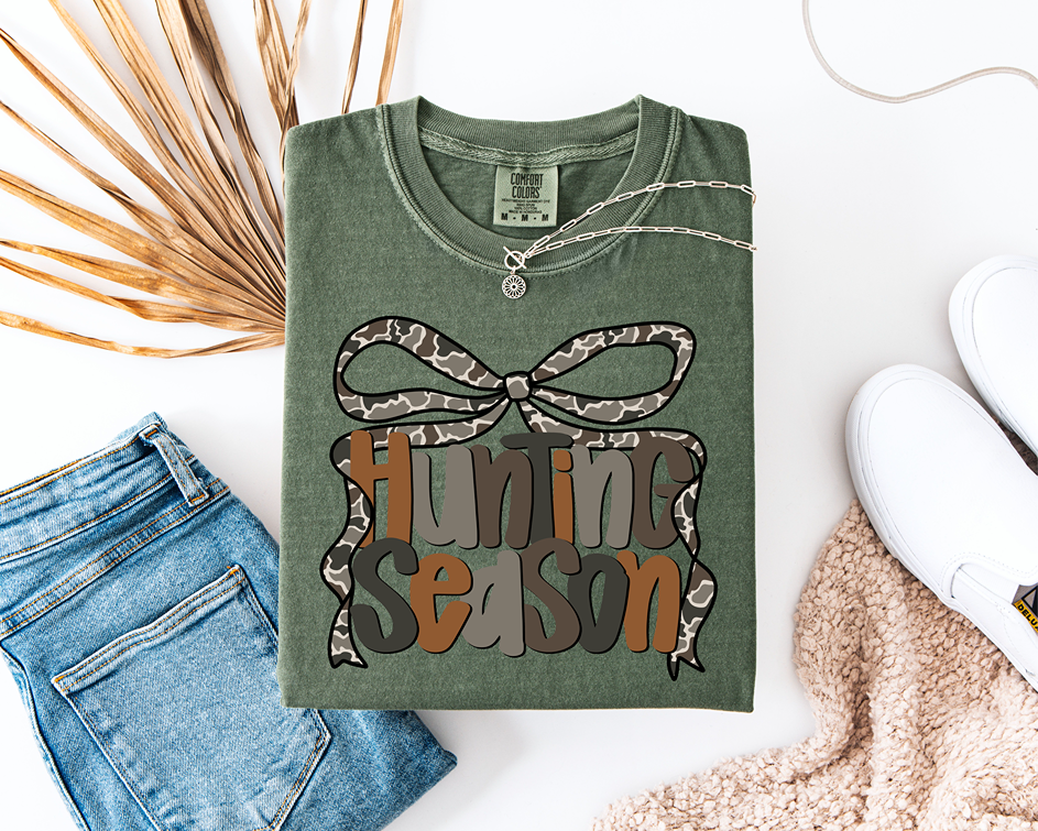 Hunting Season Camo Coquette Short Sleeve Shirt