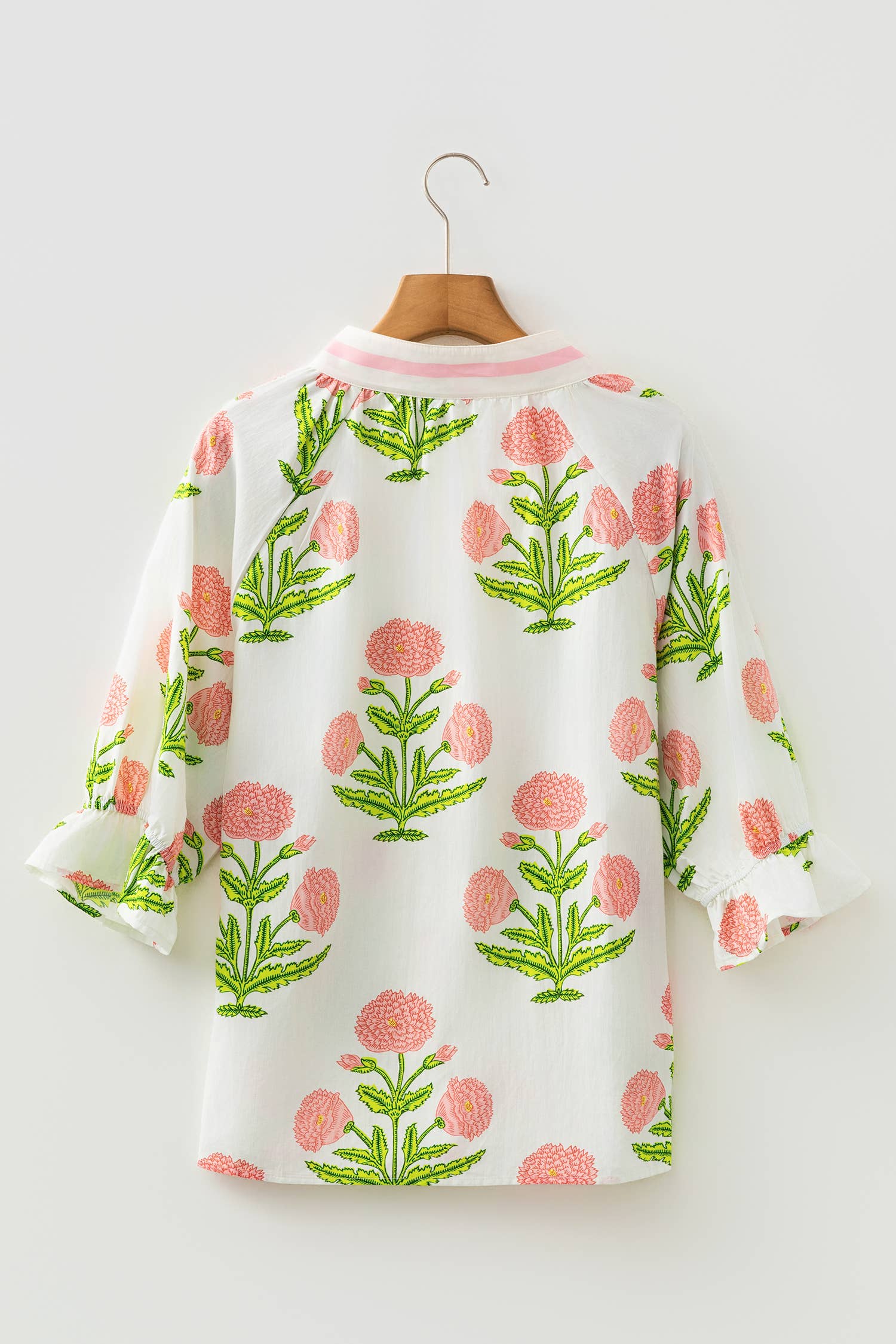 Spring Wild Flower V Neck Blouse